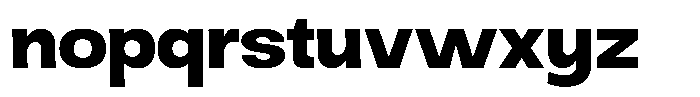 Ingrovia Bold Expand Font LOWERCASE