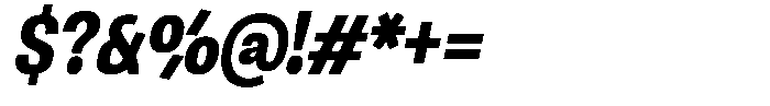 Ingrovia Bold Narrow Italic Font OTHER CHARS