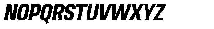 Ingrovia Bold Narrow Italic Font UPPERCASE