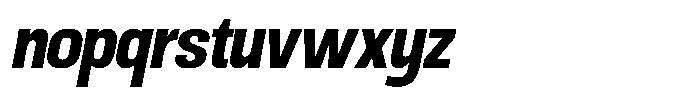 Ingrovia Bold Narrow Italic Font LOWERCASE