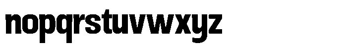 Ingrovia Bold Narrow Font LOWERCASE