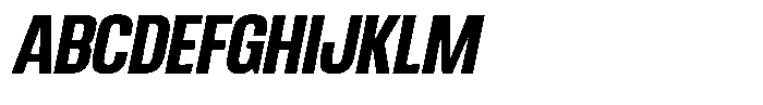 Ingrovia Bold Semi Condensed Italic Font UPPERCASE