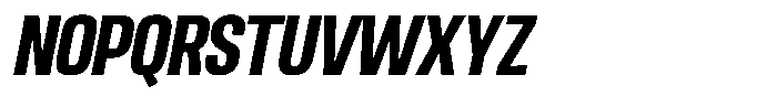 Ingrovia Bold Semi Condensed Italic Font UPPERCASE