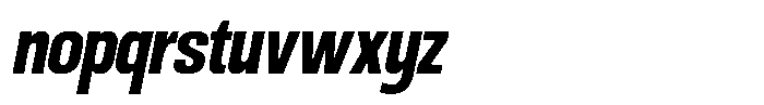 Ingrovia Bold Semi Condensed Italic Font LOWERCASE
