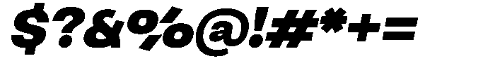 Ingrovia Extra Bold Expand Italic Font OTHER CHARS