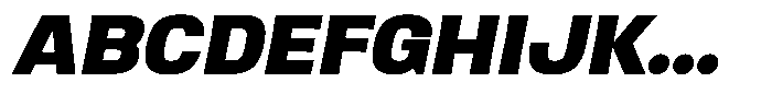 Ingrovia Extra Bold Expand Italic Font UPPERCASE