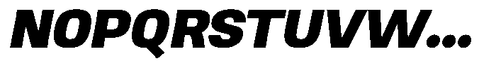 Ingrovia Extra Bold Expand Italic Font UPPERCASE