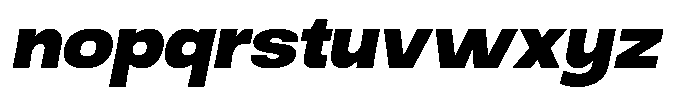 Ingrovia Extra Bold Expand Italic Font LOWERCASE
