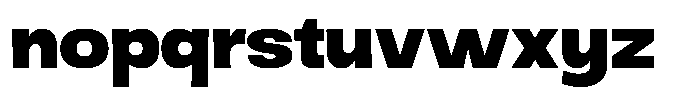 Ingrovia Extra Bold Expand Font LOWERCASE