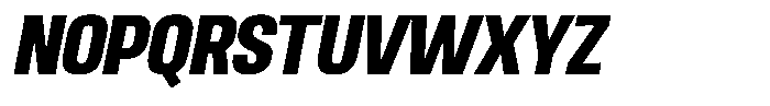 Ingrovia Extra Bold Narrow Italic Font UPPERCASE