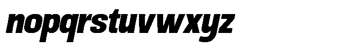 Ingrovia Extra Bold Narrow Italic Font LOWERCASE