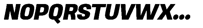 Ingrovia Extra Bold Norm Italic Font UPPERCASE