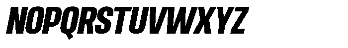 Ingrovia Extra Bold Semi Condensed Italic Font UPPERCASE