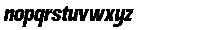 Ingrovia Extra Bold Semi Condensed Italic Font LOWERCASE