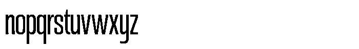Ingrovia Light Condensed Font LOWERCASE