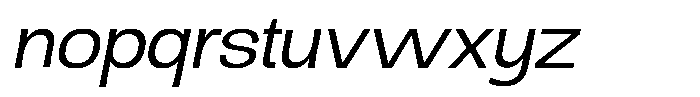 Ingrovia Light Expand Italic Font LOWERCASE