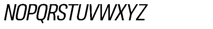 Ingrovia Light Narrow Italic Font UPPERCASE