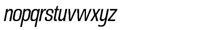 Ingrovia Light Narrow Italic Font LOWERCASE
