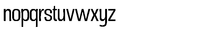 Ingrovia Light Narrow Font LOWERCASE