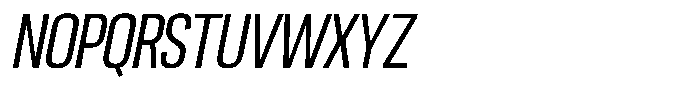 Ingrovia Light Semi Condensed Italic Font UPPERCASE