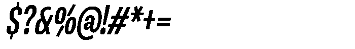 Ingrovia Medium Condensed Italic Font OTHER CHARS