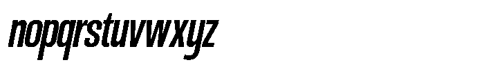 Ingrovia Medium Condensed Italic Font LOWERCASE