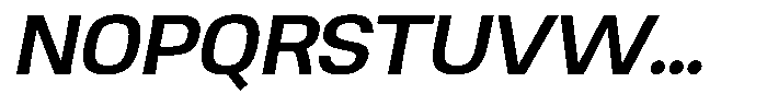 Ingrovia Medium Expand Italic Font UPPERCASE