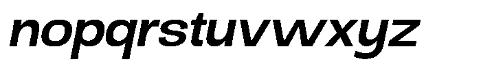 Ingrovia Medium Expand Italic Font LOWERCASE