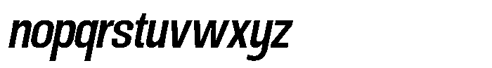 Ingrovia Medium Narrow Italic Font LOWERCASE