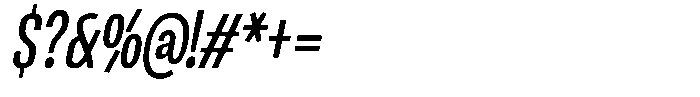 Ingrovia Regular Condensed Italic Font OTHER CHARS