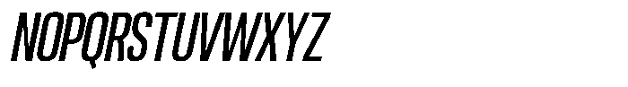 Ingrovia Regular Condensed Italic Font UPPERCASE