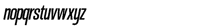 Ingrovia Regular Condensed Italic Font LOWERCASE