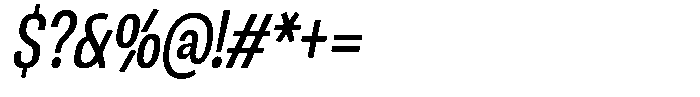 Ingrovia Regular Semi Condensed Italic Font OTHER CHARS