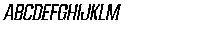 Ingrovia Regular Semi Condensed Italic Font UPPERCASE