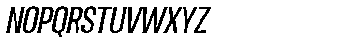 Ingrovia Regular Semi Condensed Italic Font UPPERCASE