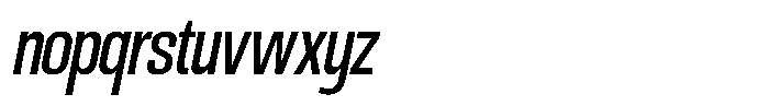 Ingrovia Regular Semi Condensed Italic Font LOWERCASE