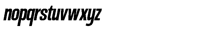 Ingrovia Semi Bold Condensed Italic Font LOWERCASE