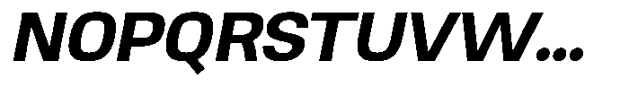 Ingrovia Semi Bold Expand Italic Font UPPERCASE