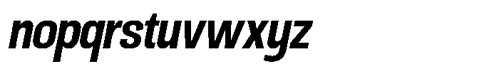 Ingrovia Semi Bold Narrow Italic Font LOWERCASE