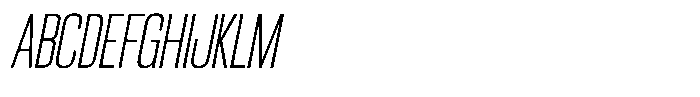 Ingrovia Thin Condensed Italic Font UPPERCASE