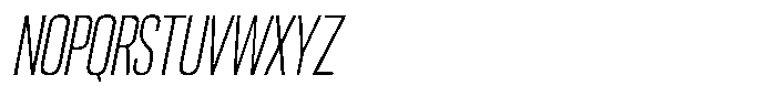 Ingrovia Thin Condensed Italic Font UPPERCASE