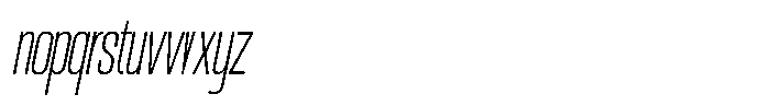 Ingrovia Thin Condensed Italic Font LOWERCASE