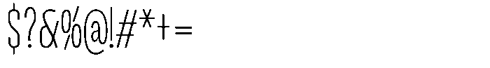 Ingrovia Thin Condensed Font OTHER CHARS