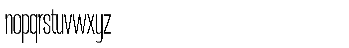 Ingrovia Thin Condensed Font LOWERCASE