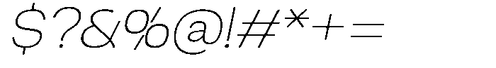 Ingrovia Thin Expand Italic Font OTHER CHARS