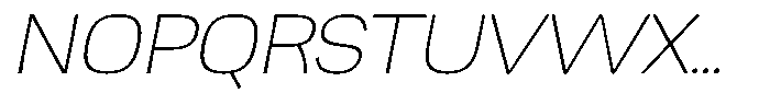 Ingrovia Thin Expand Italic Font UPPERCASE