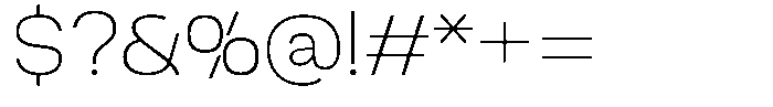 Ingrovia Thin Expand Font OTHER CHARS