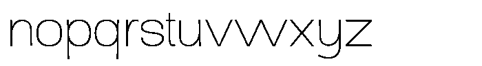 Ingrovia Thin Expand Font LOWERCASE