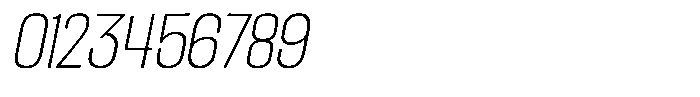 Ingrovia Thin Narrow Italic Font OTHER CHARS