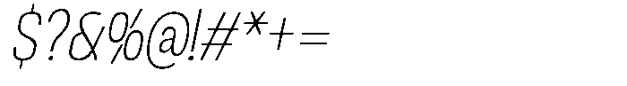 Ingrovia Thin Narrow Italic Font OTHER CHARS